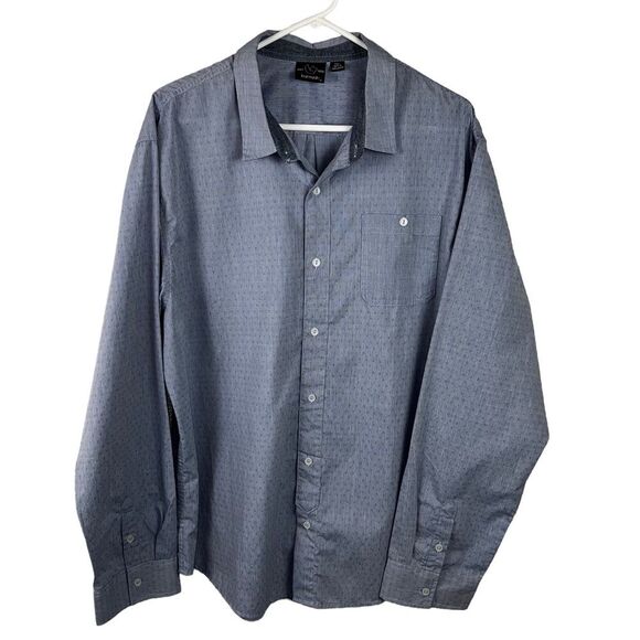 NWT Burnside Crushin It Woven Blue Casual Button Down Shirt Size 2XL - Picture 1 of 11